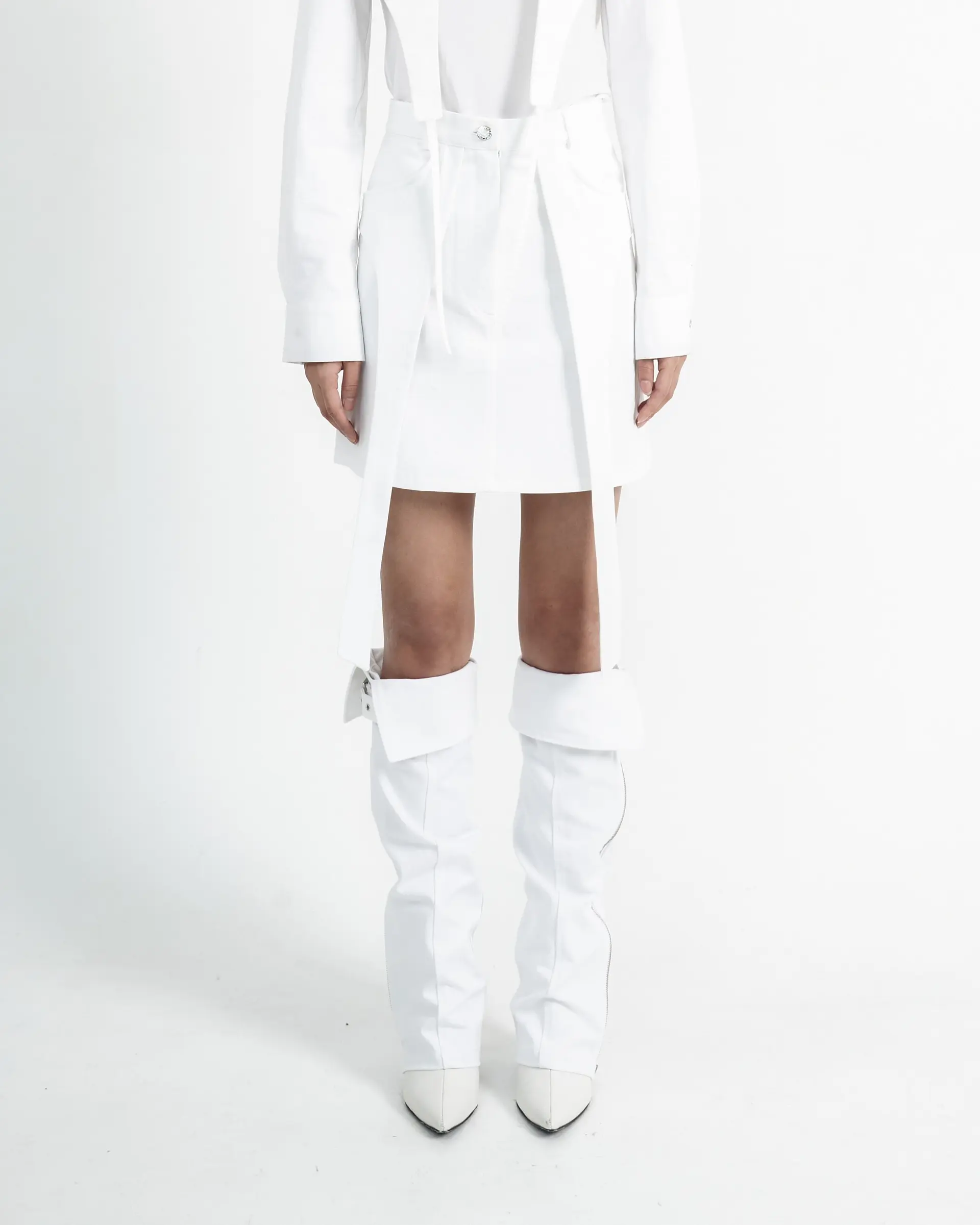 A-line White Skirt