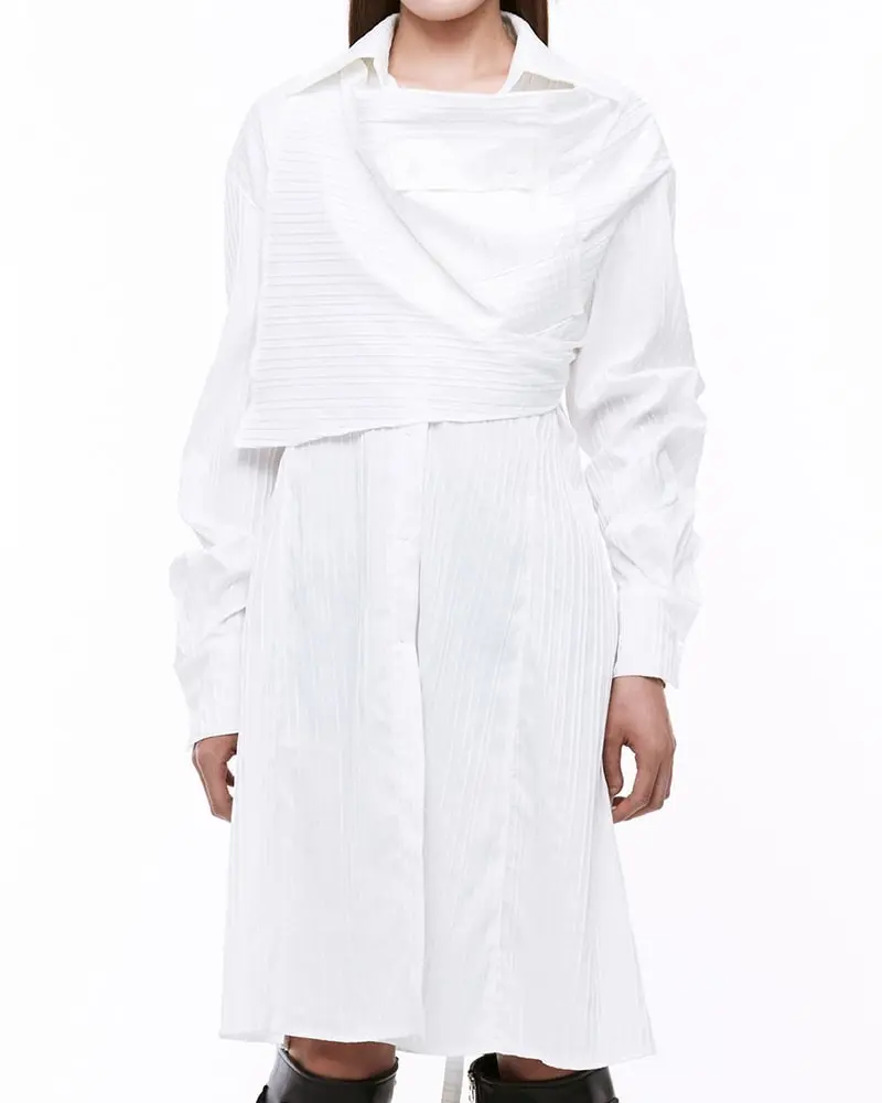 Draping one-piece (White)