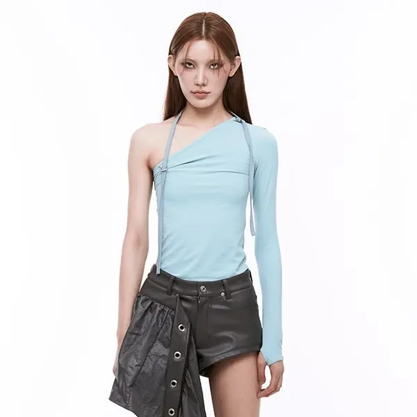 One Shoulder T-Shirt (Mint)