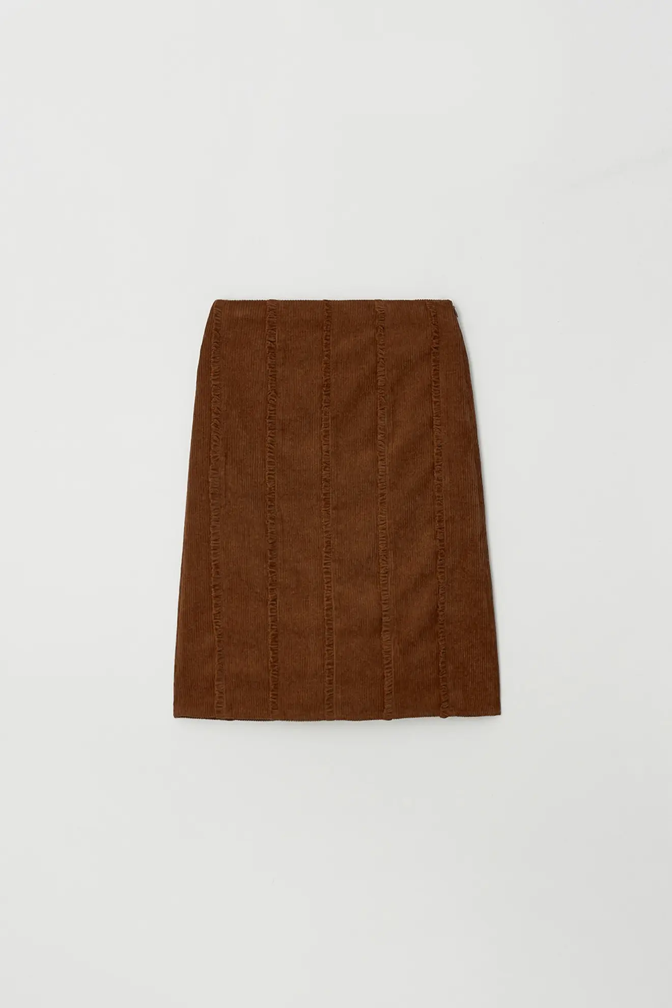 Corduroy Ruffle Skirt (Orange)