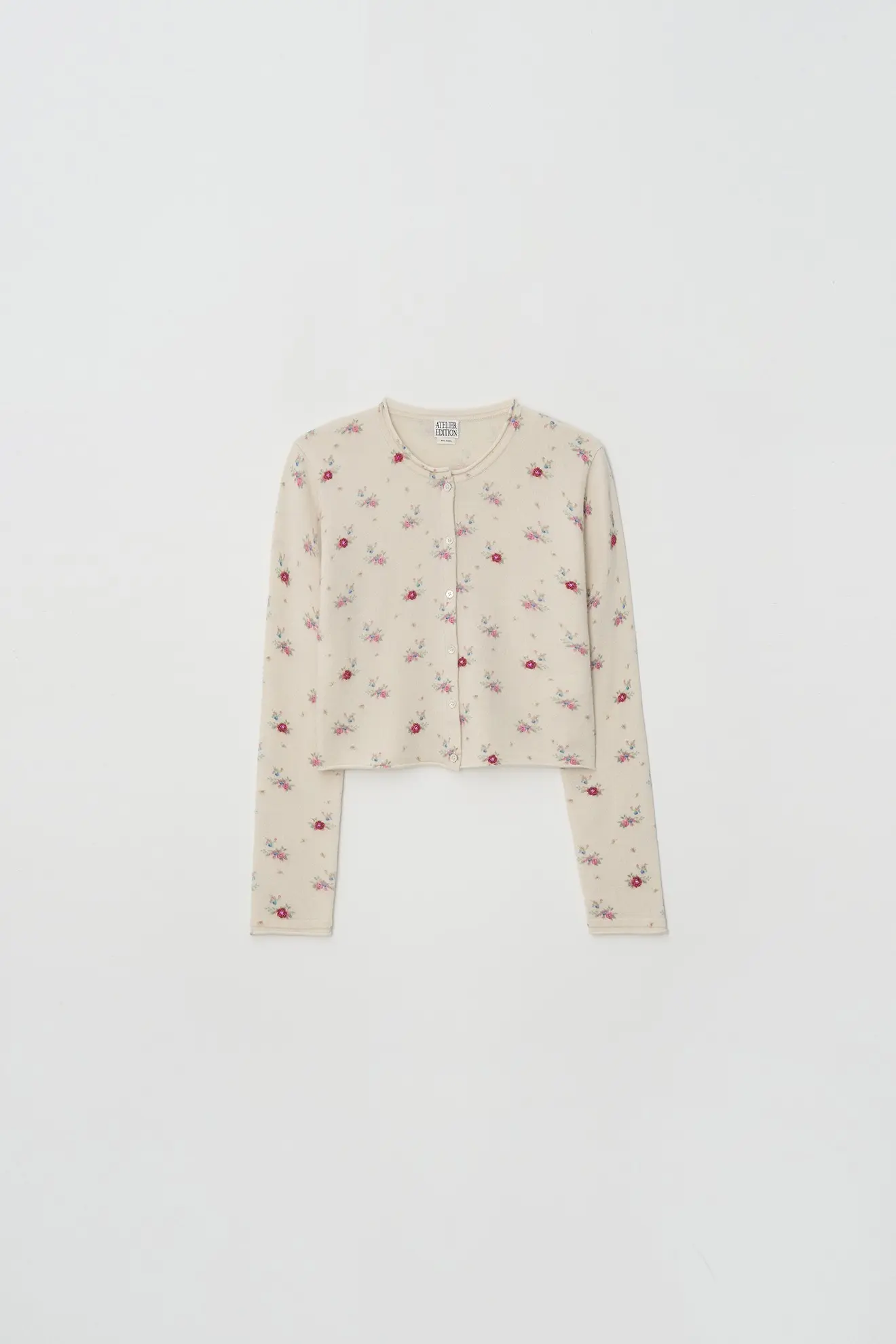 Beaded Floral Cardigan (Ivory)