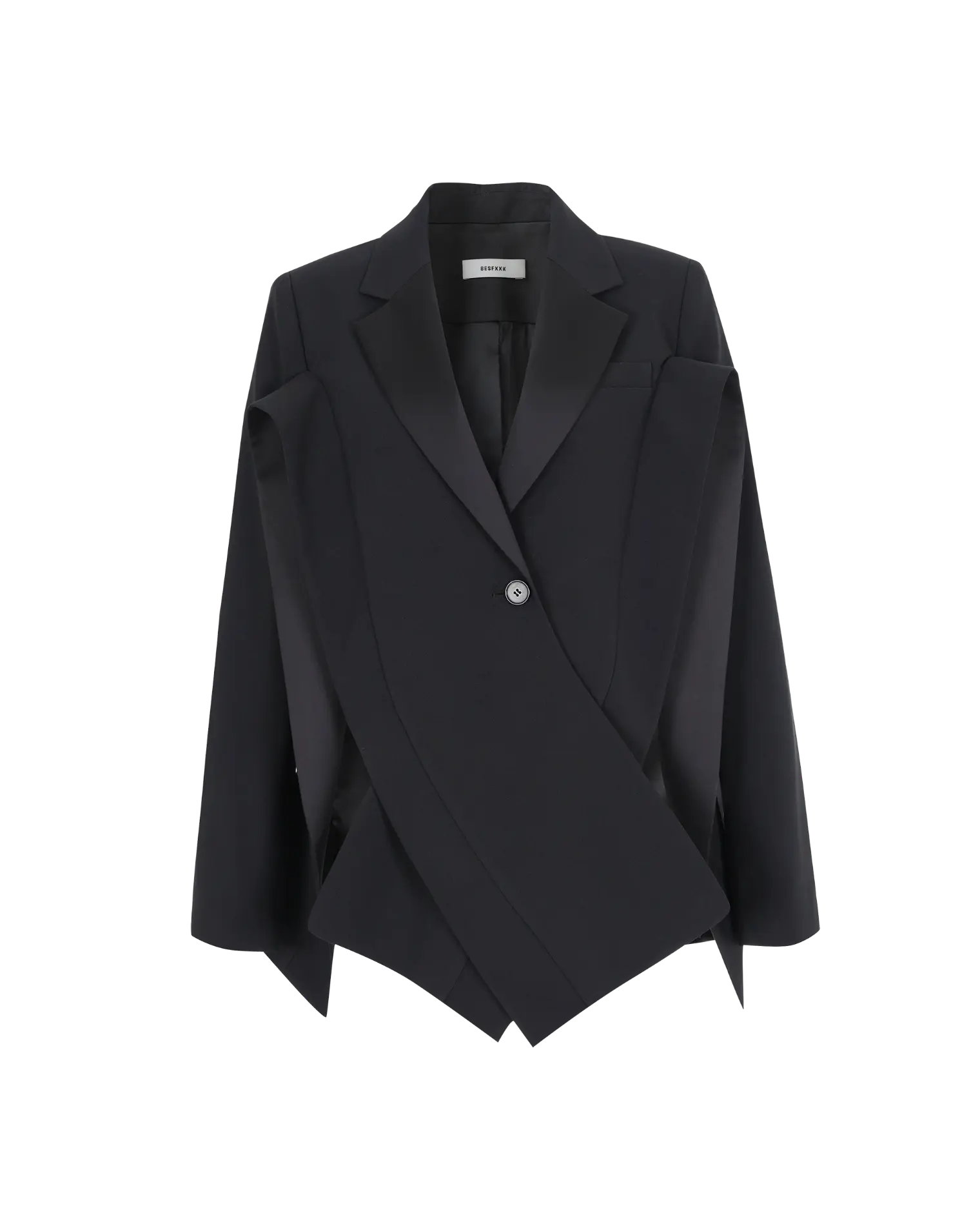 Giant Slit Blazer (Black)