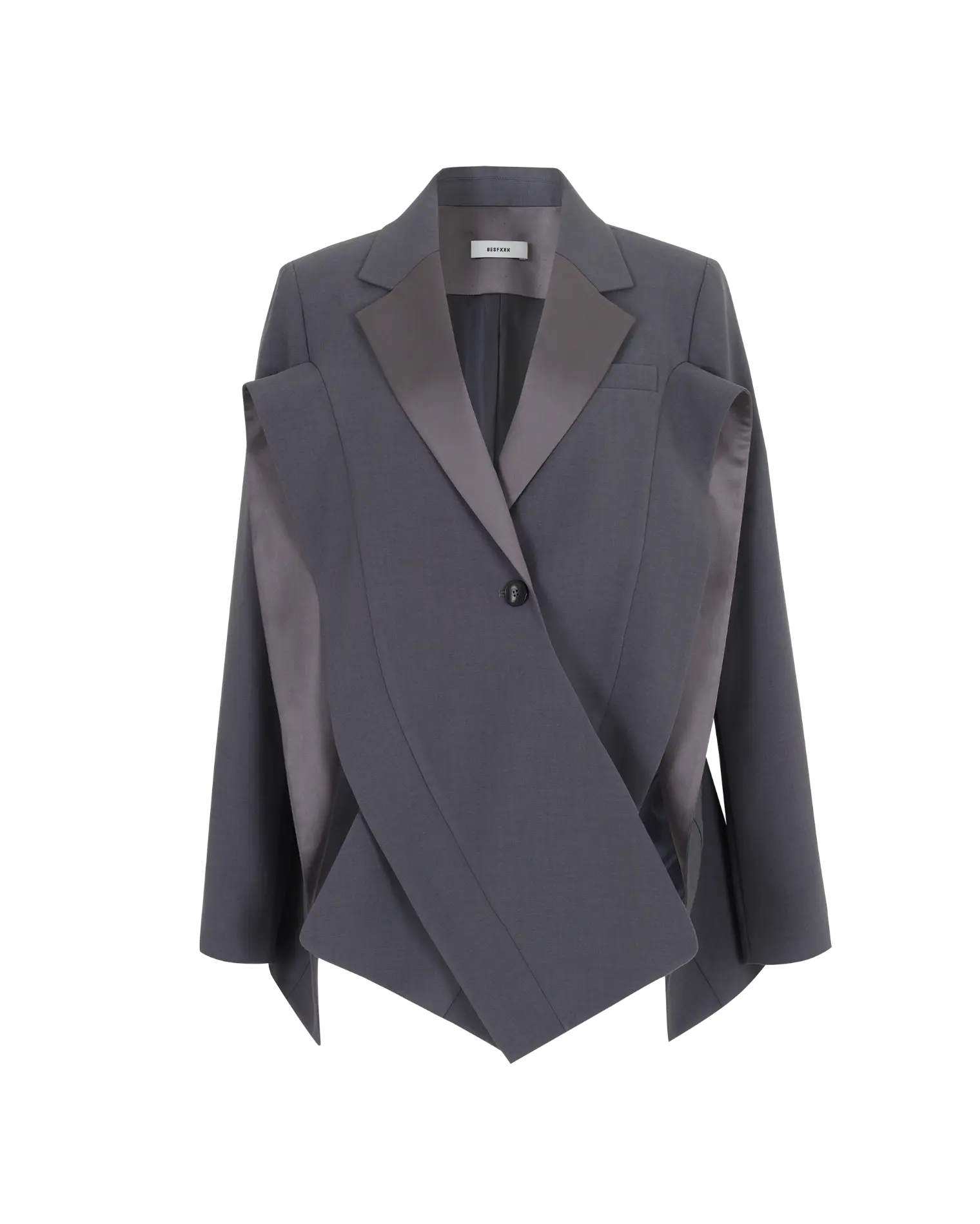 Giant Slit Blazer (Gray)
