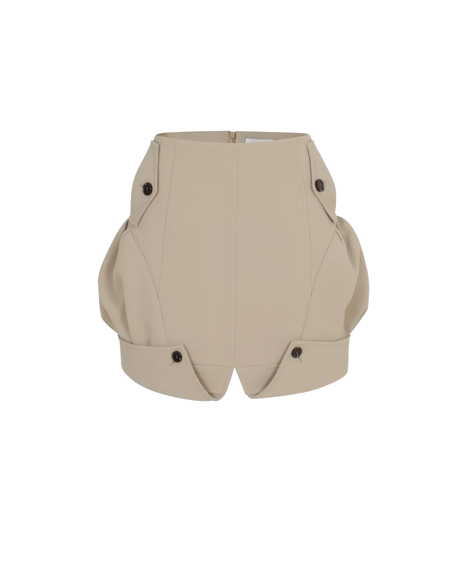 Collar Detail Mini Skirt