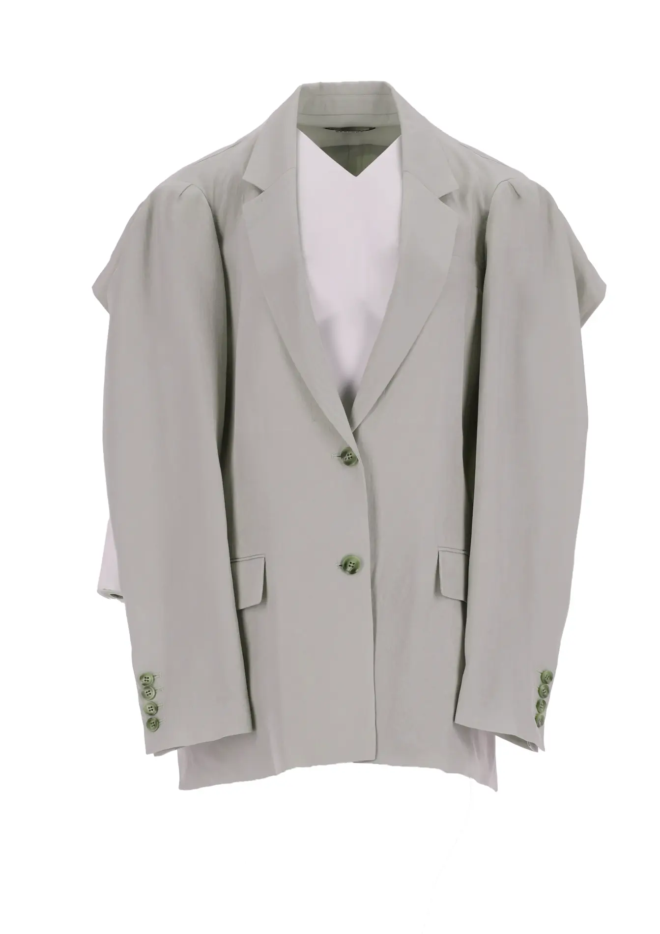 Side Open Cape Blazer (Light Gray)