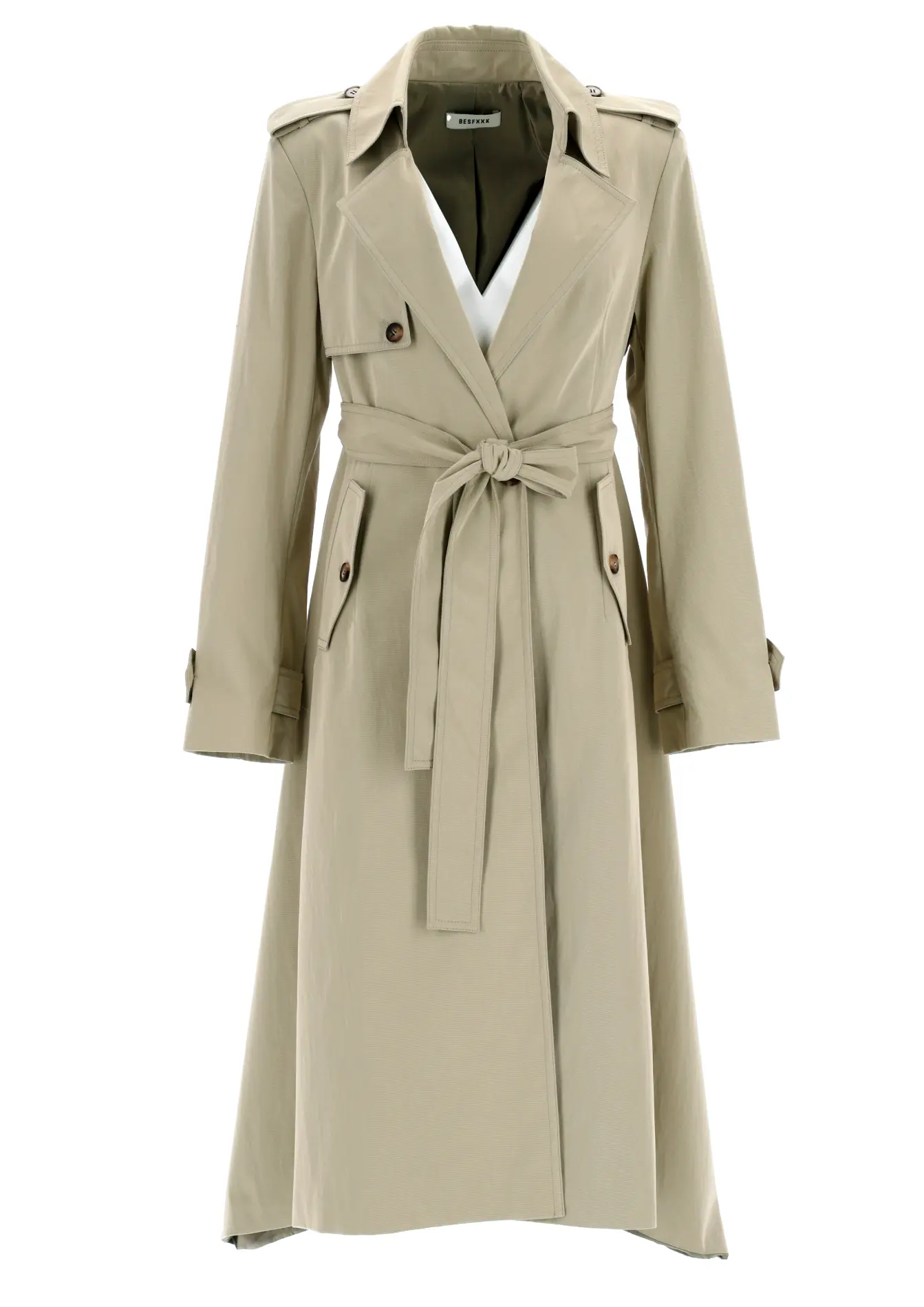 Expandable Asymmetric Trench Coat