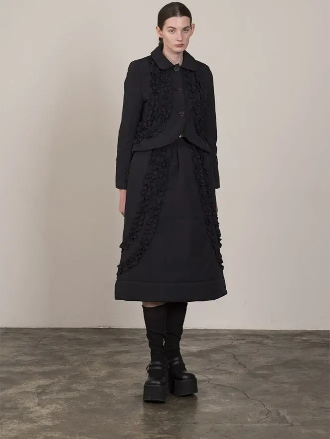 [Re-Edition] Frill Padding Jacket Black