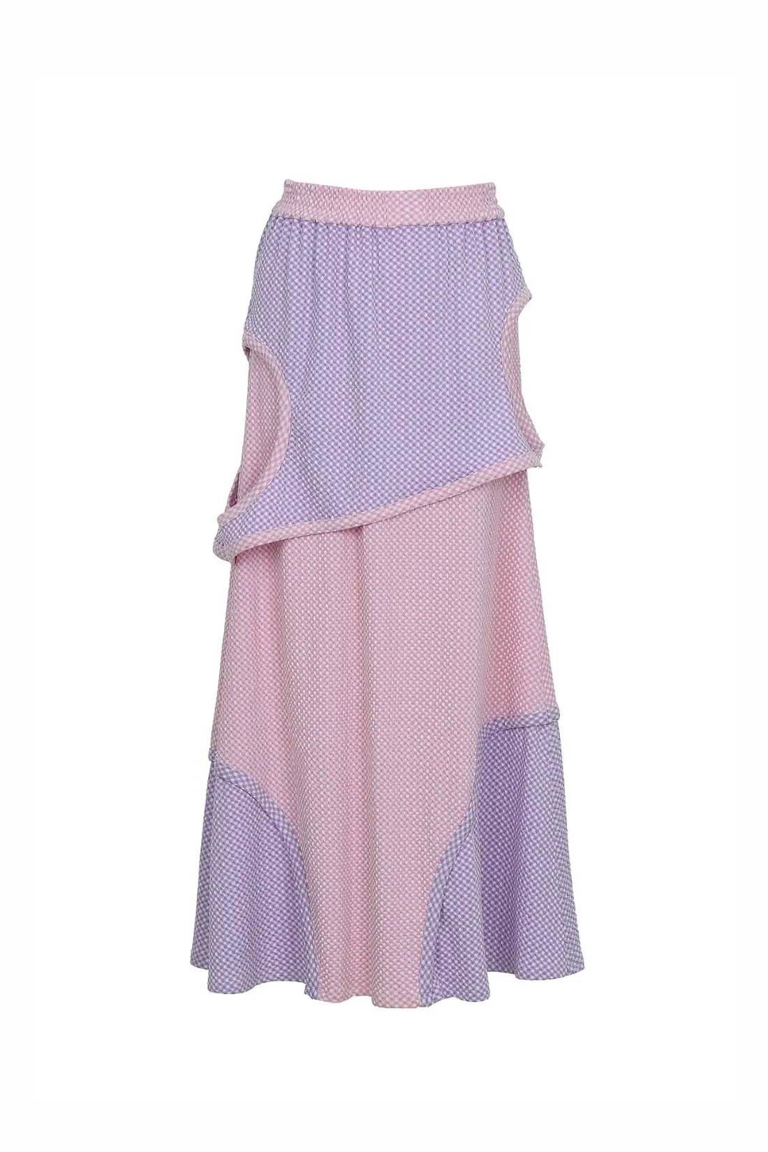Cut-Out Detail Banding Skirt Pink