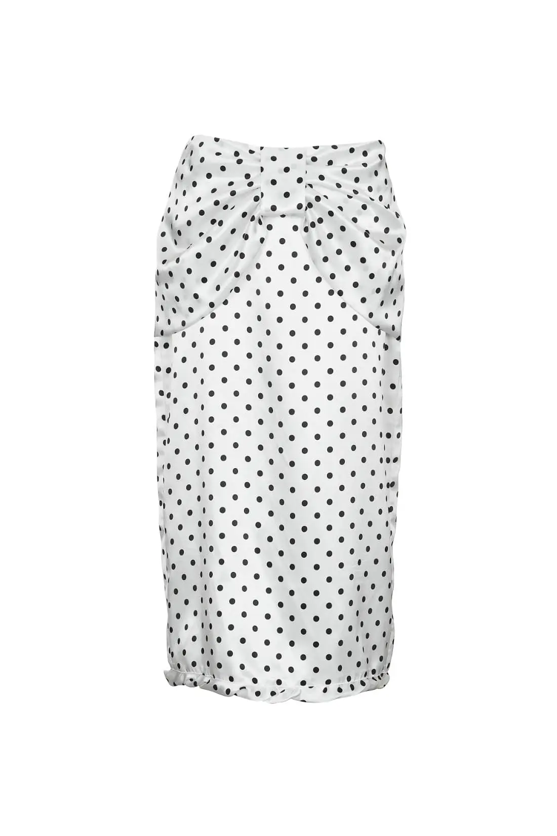 [RE-EDITION] Ribbon Drape Dot Midi Skirt