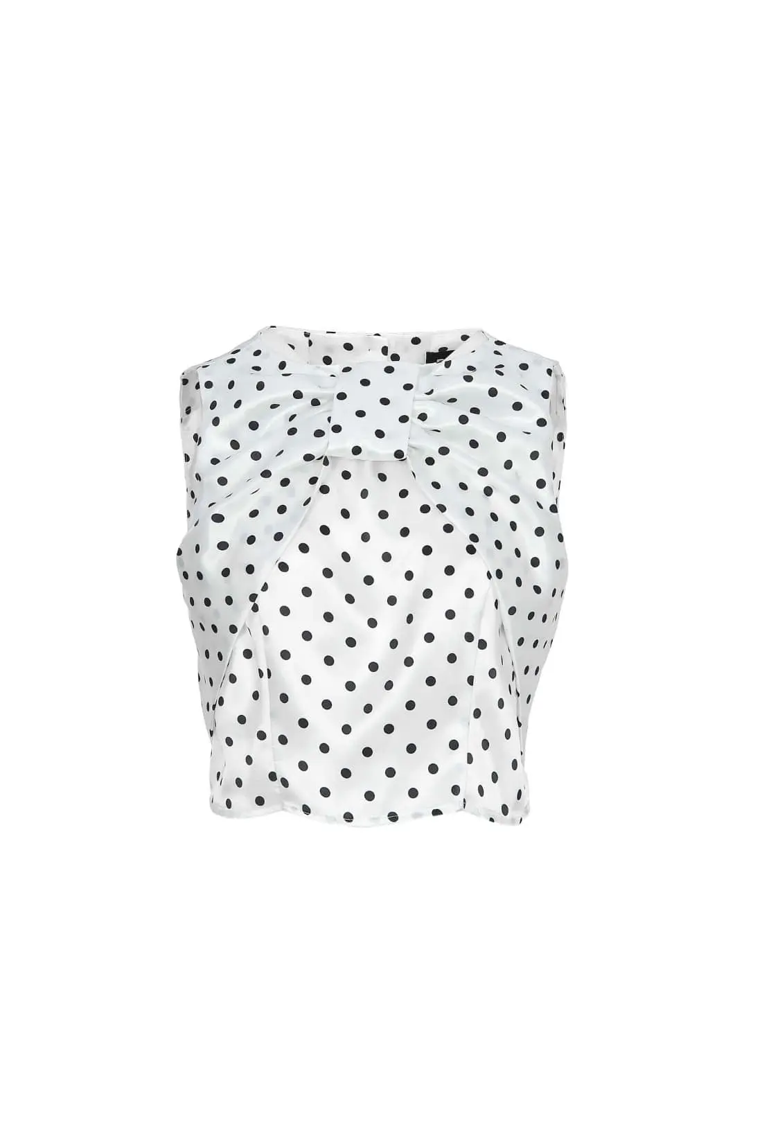 [RE-EDITION] Dot Ribbon Sleeveless Blouse