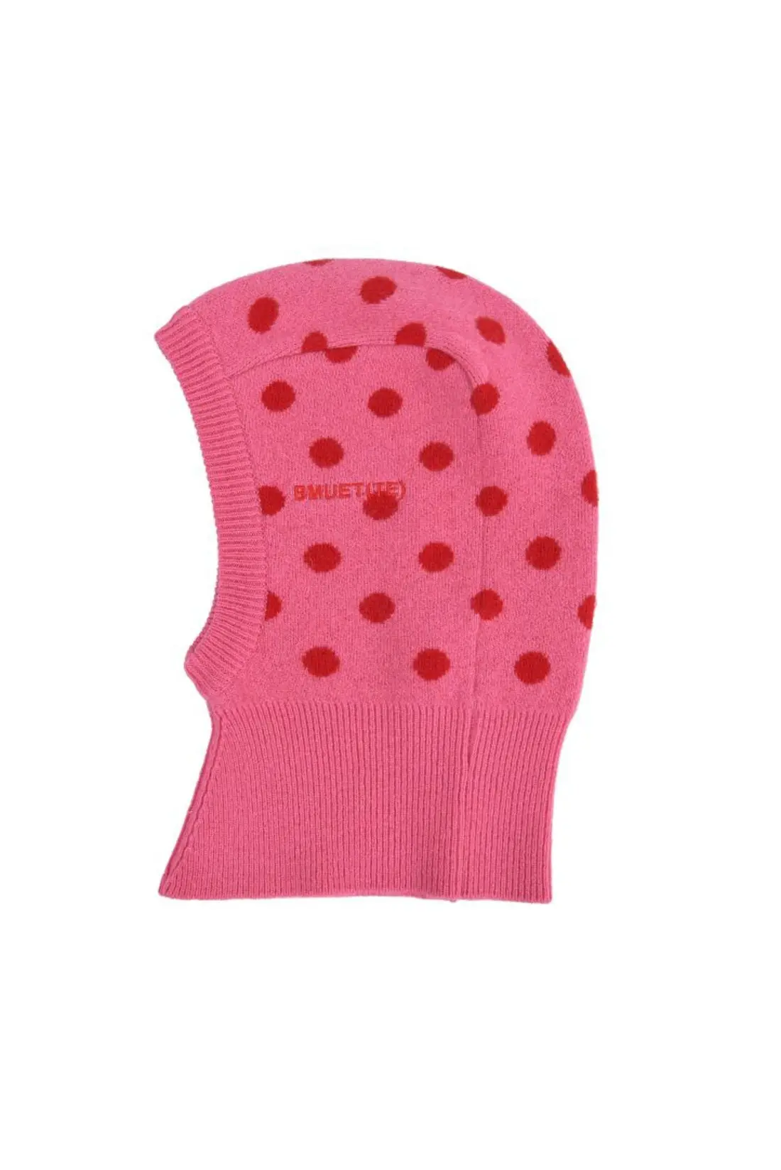 Logo Embroidery Dot Knit Balaclava