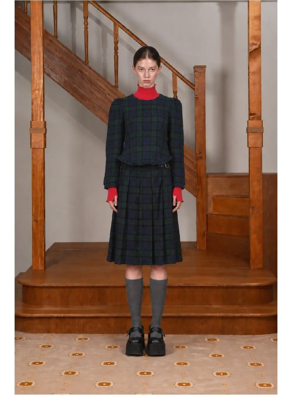 Tartan Check Pleated Skirt