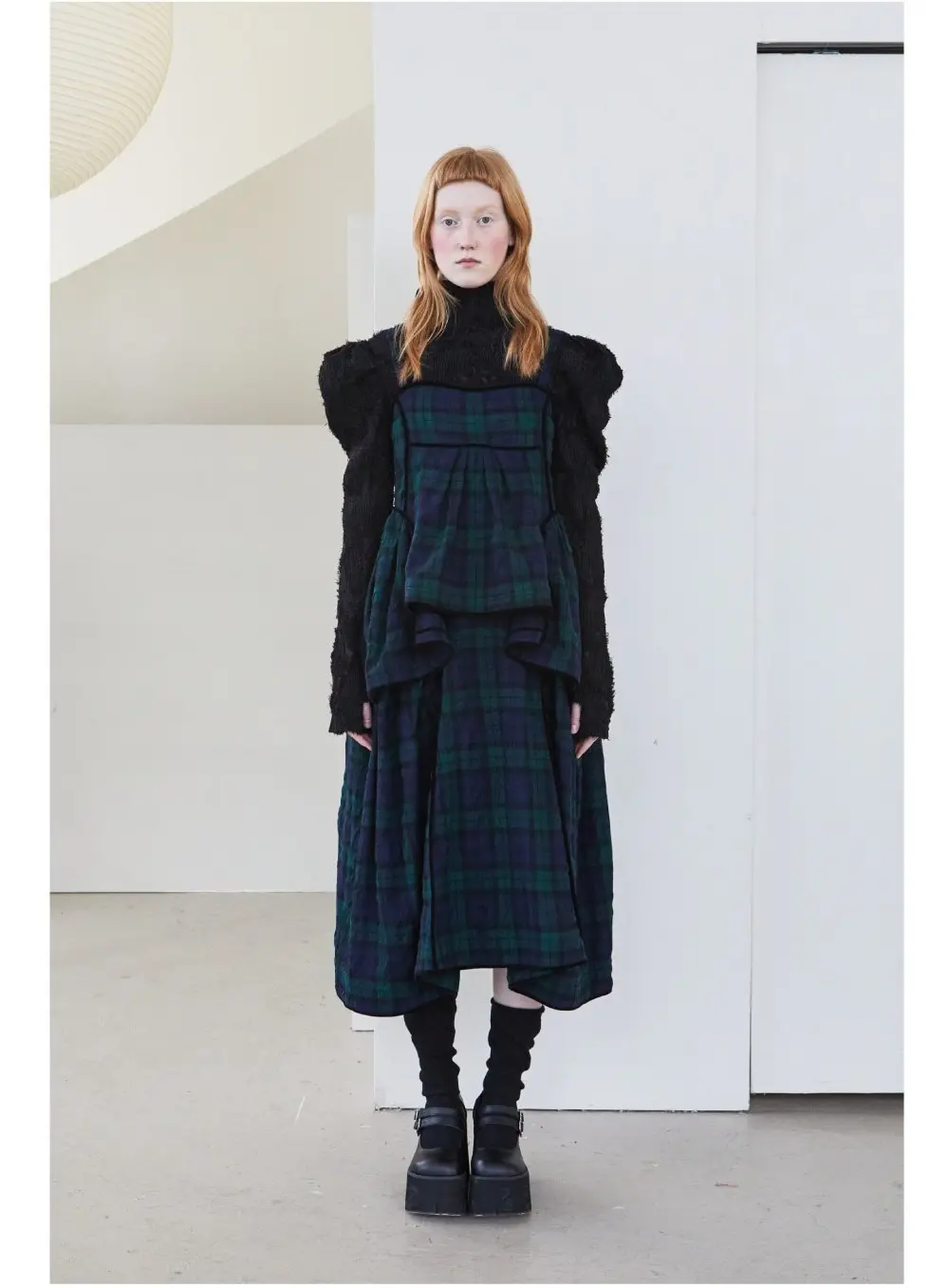 Tartan Check Volume Skirt