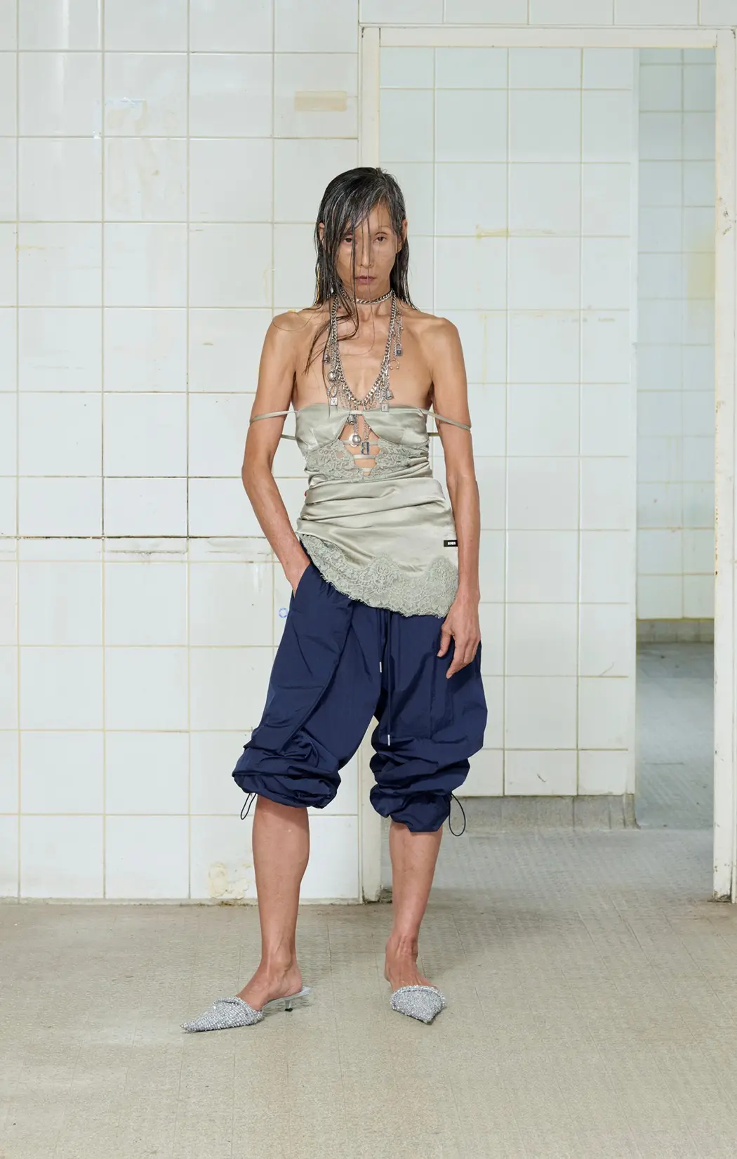 Asym Tuck Wind Breaker Pants