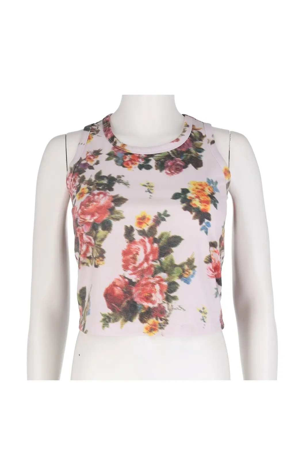 Floral Print Crop Tank Top