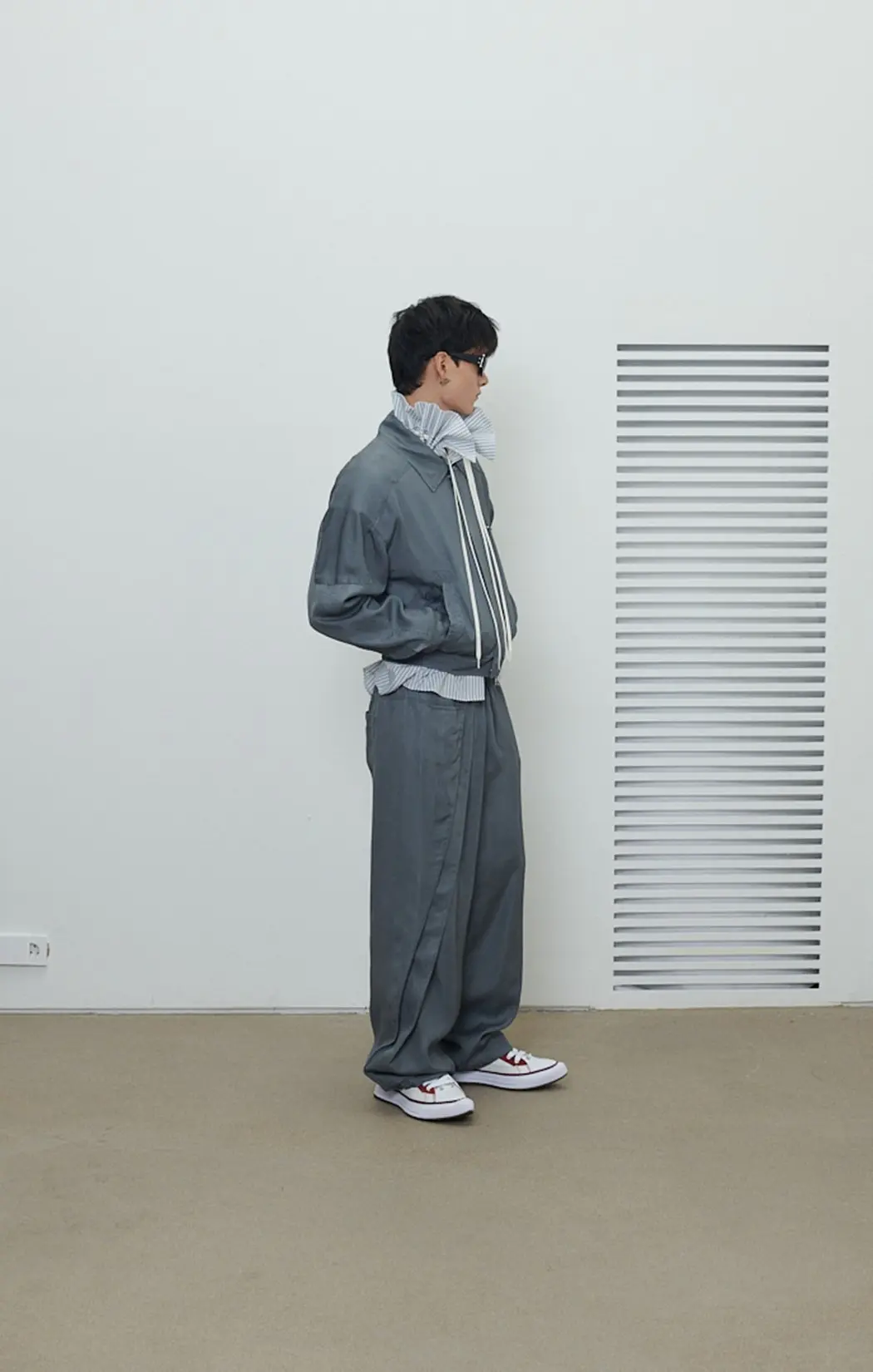 Two-Tuck Track Pants (Washing Grey)