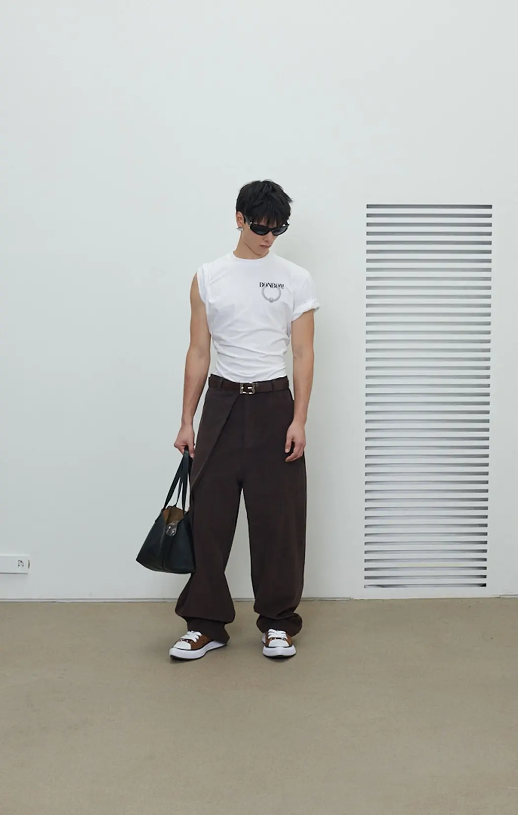 'Pierced BONBOM' Printed T-Shirt (White)