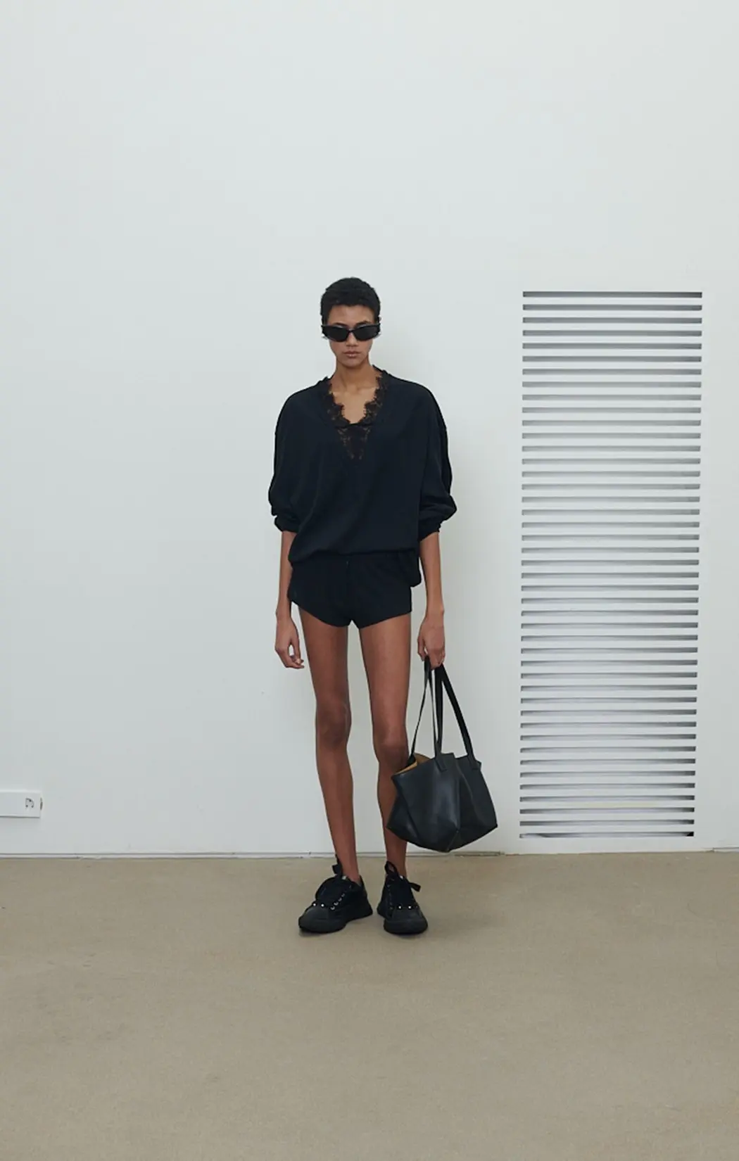Lingerie Neck Sweater (Black)