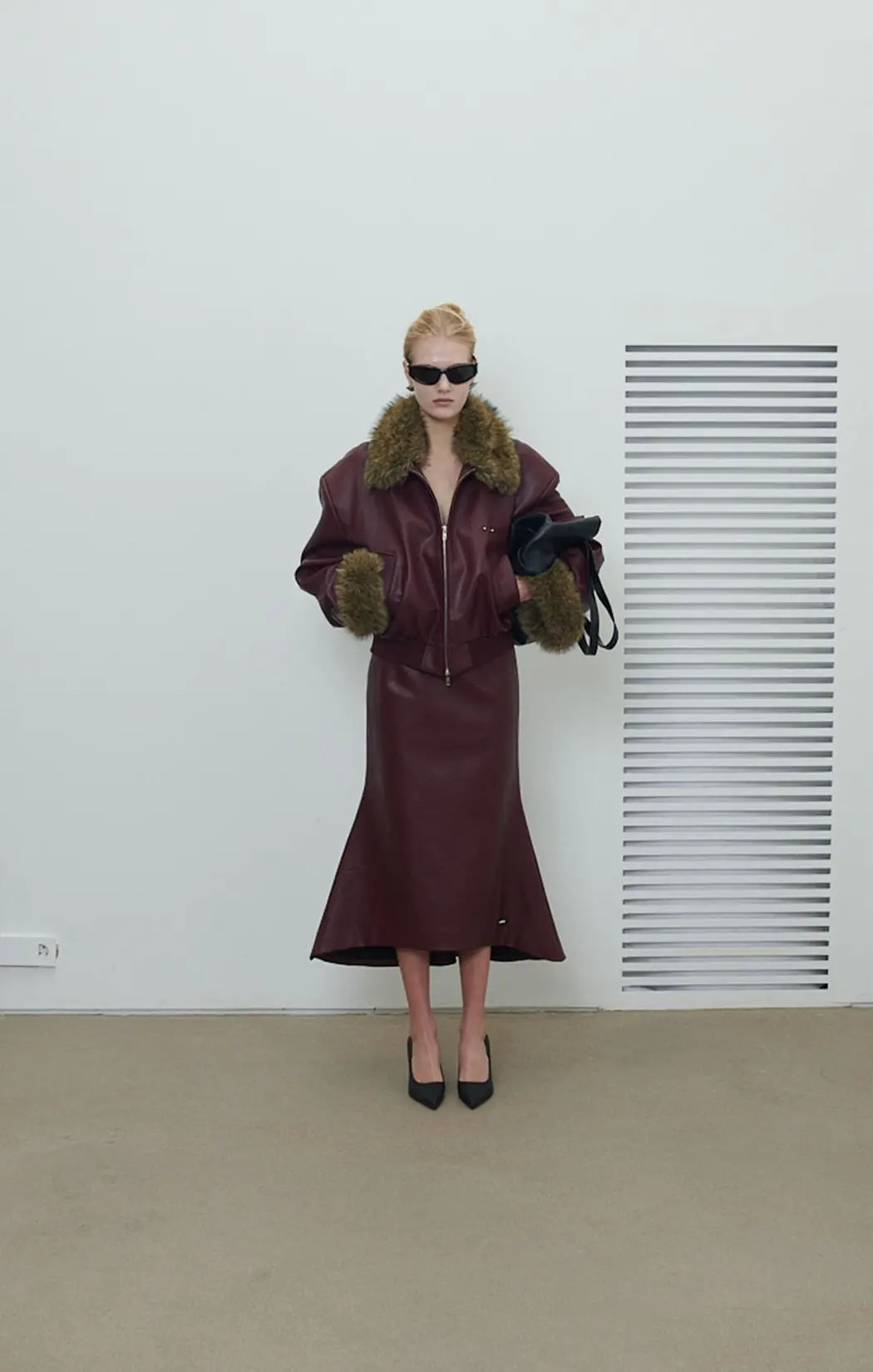Fur Collar Blouson Jacket