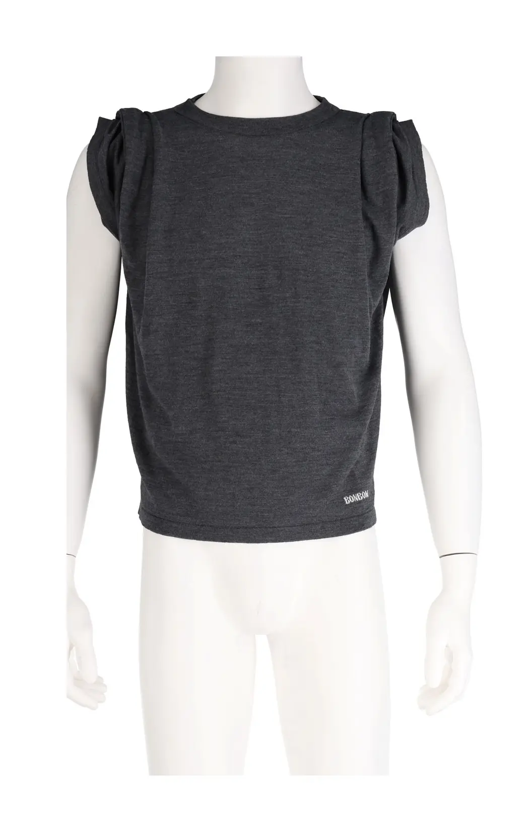 Shoulder-Tuck Sleeveless Sweater
