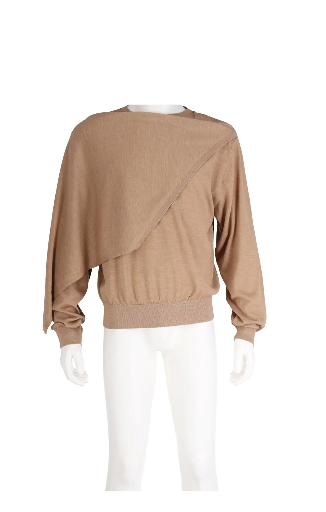 Shawl Scarf Sweater (Beige)