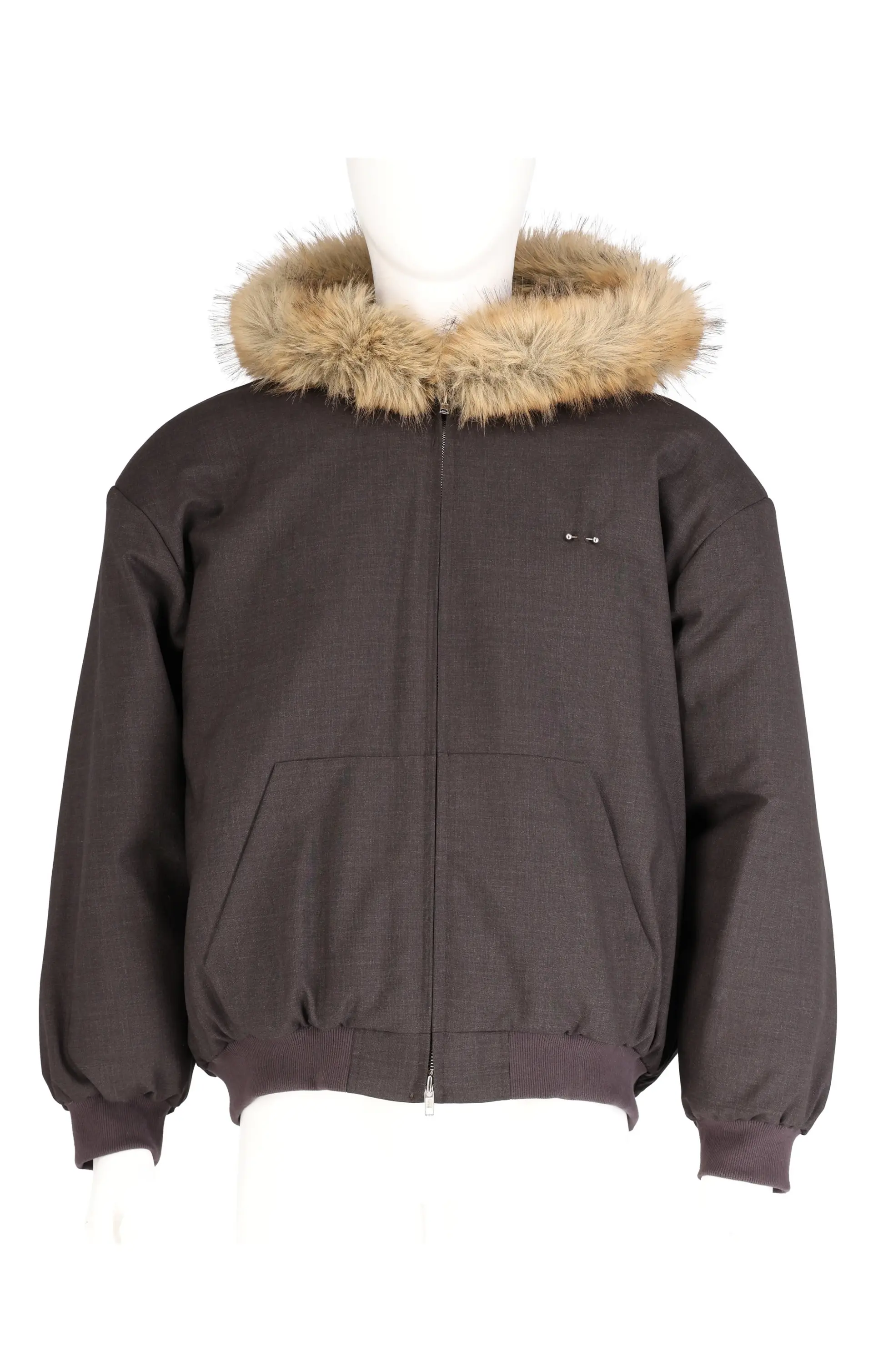 Fur Trimmed Hoodie Jacket