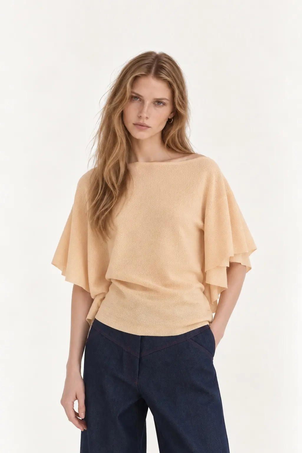 [CAHISIENNE] Boat Neck Daily Knit Light Yellow