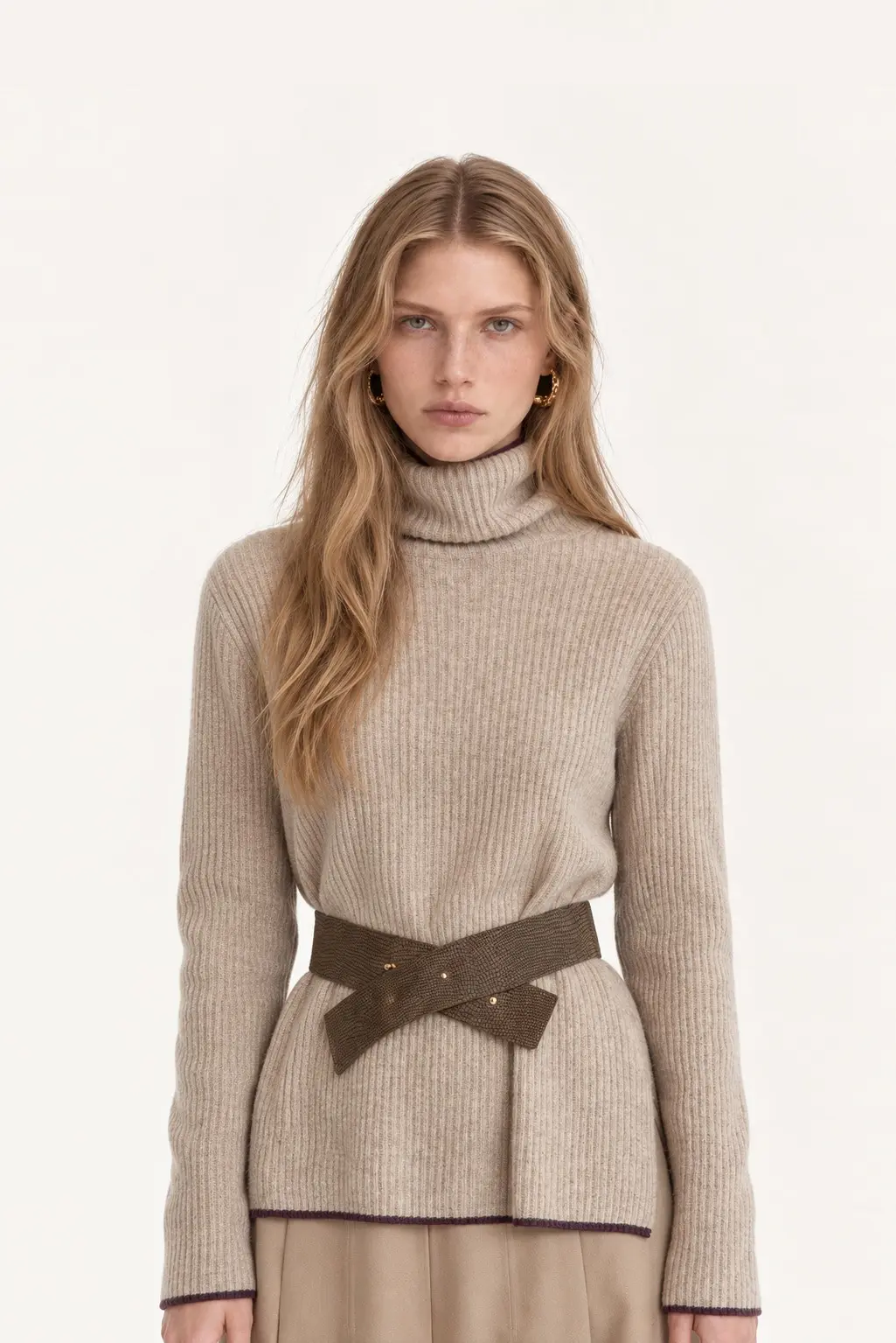 [CAHISIENNE] Cashmere Basic Knit (Beige)