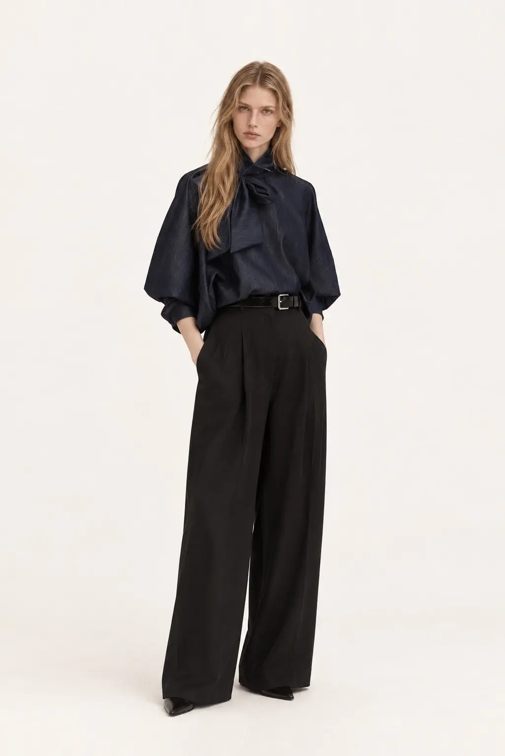[CAHISIENNE] Wide Pintuck Pants