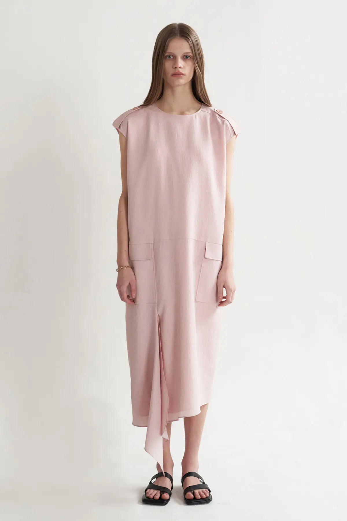 [CAHISIENNE 26SS] Low-Waist Asymmetric Long Dress