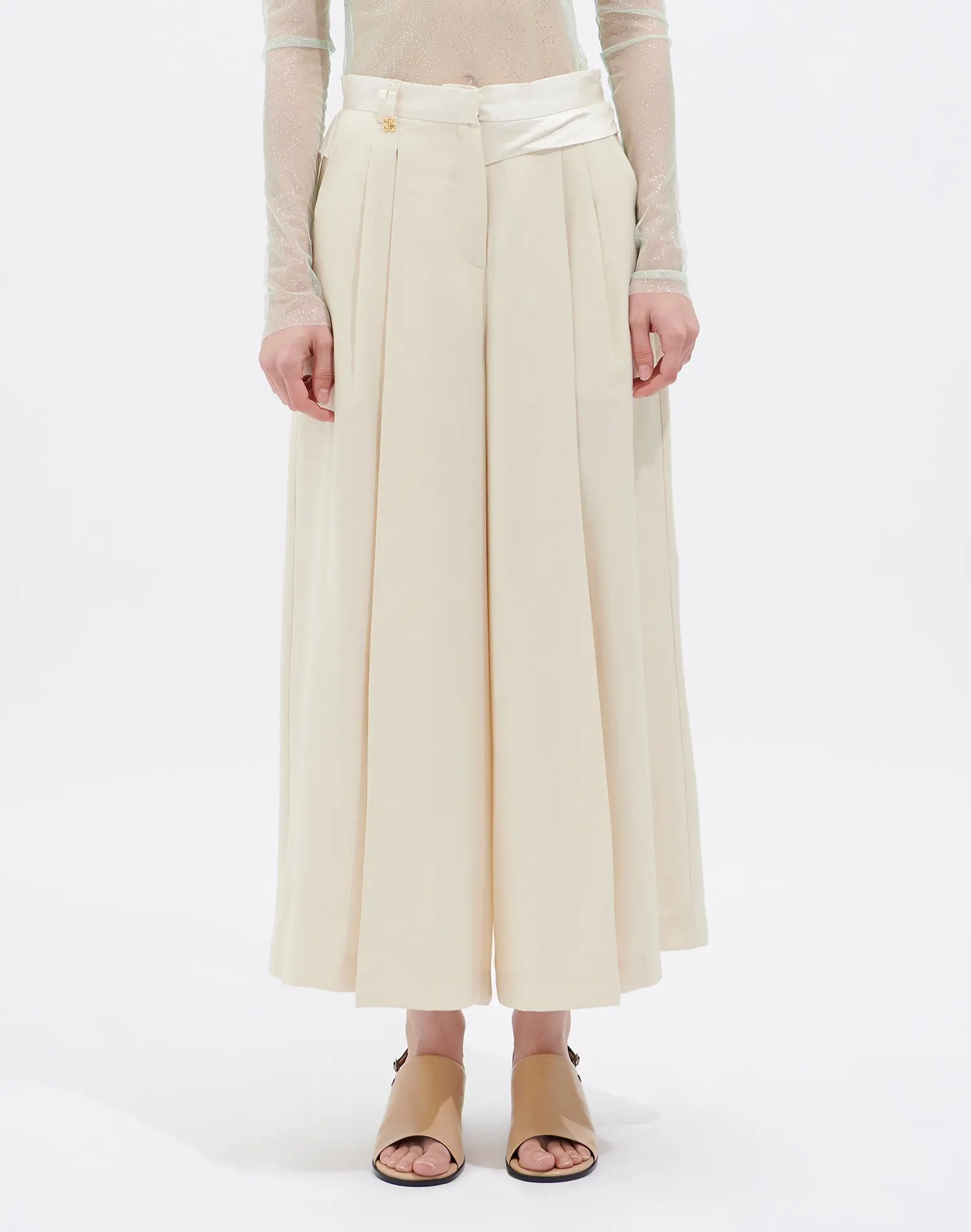 REVERSE BAND SLACKS (Off white)