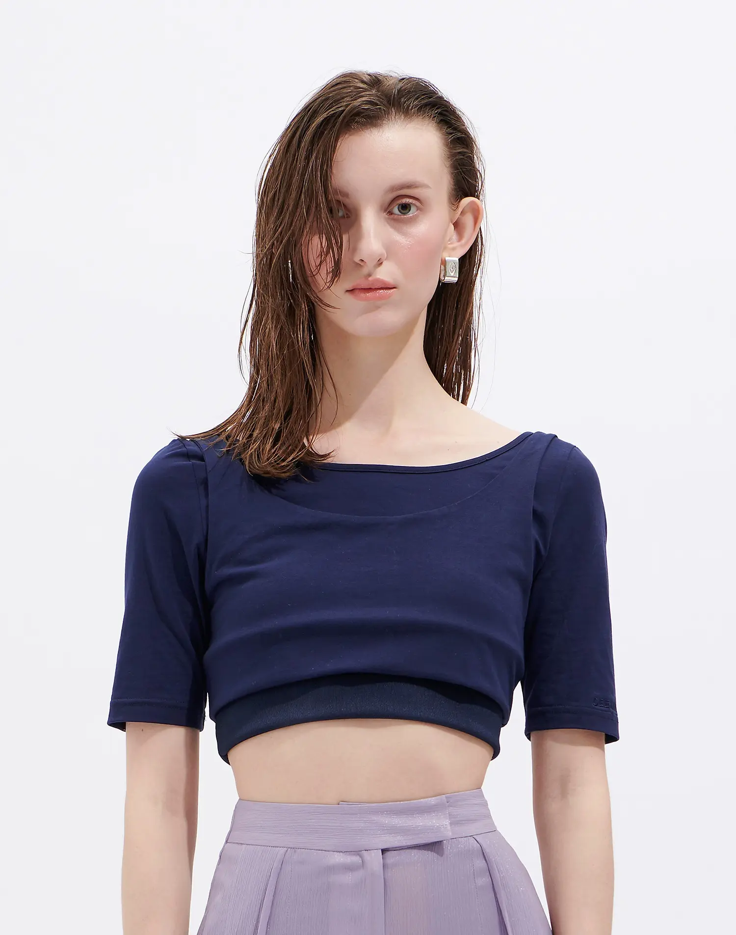Layered Half Top (Navy)