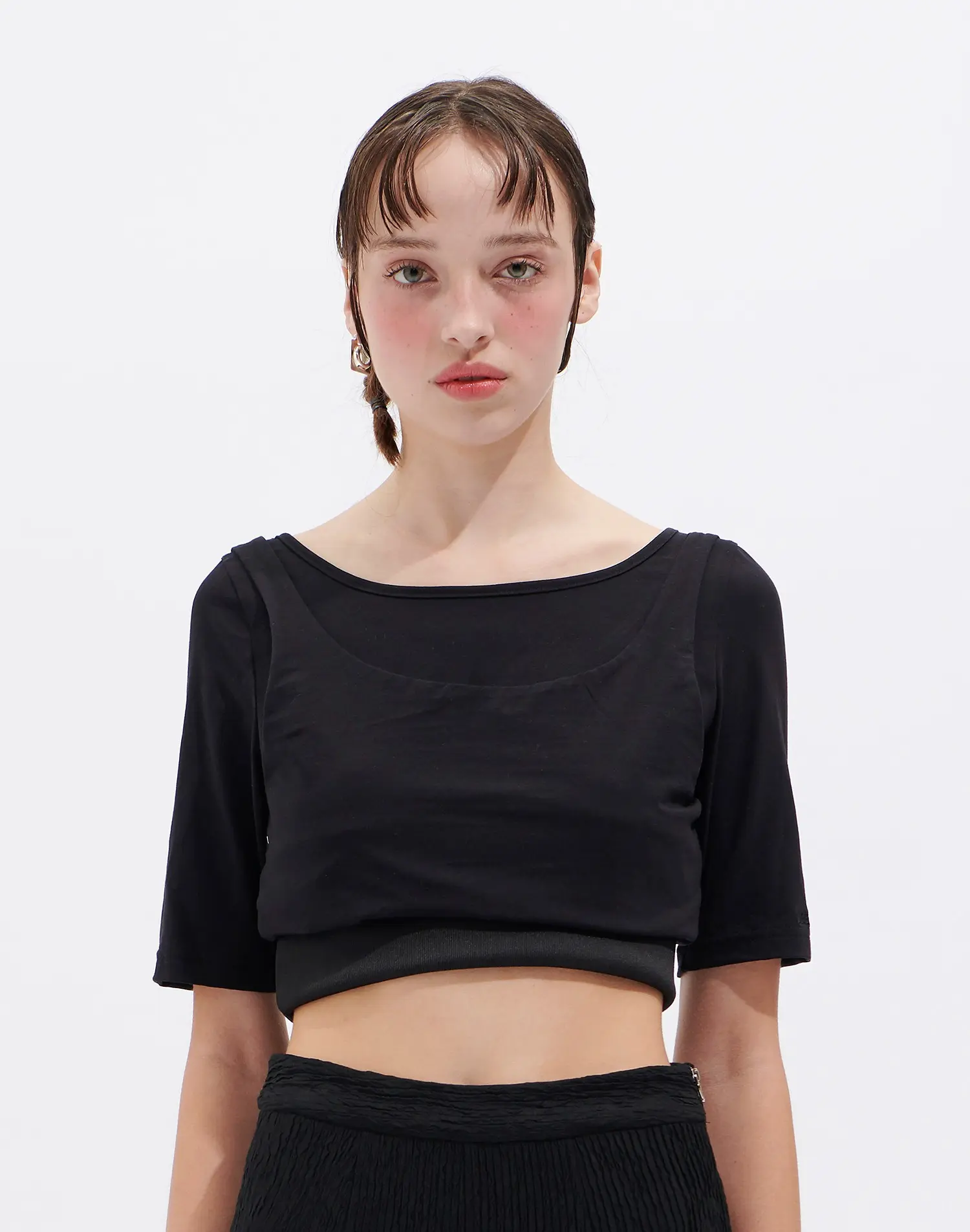 Layered Half Top (Black)