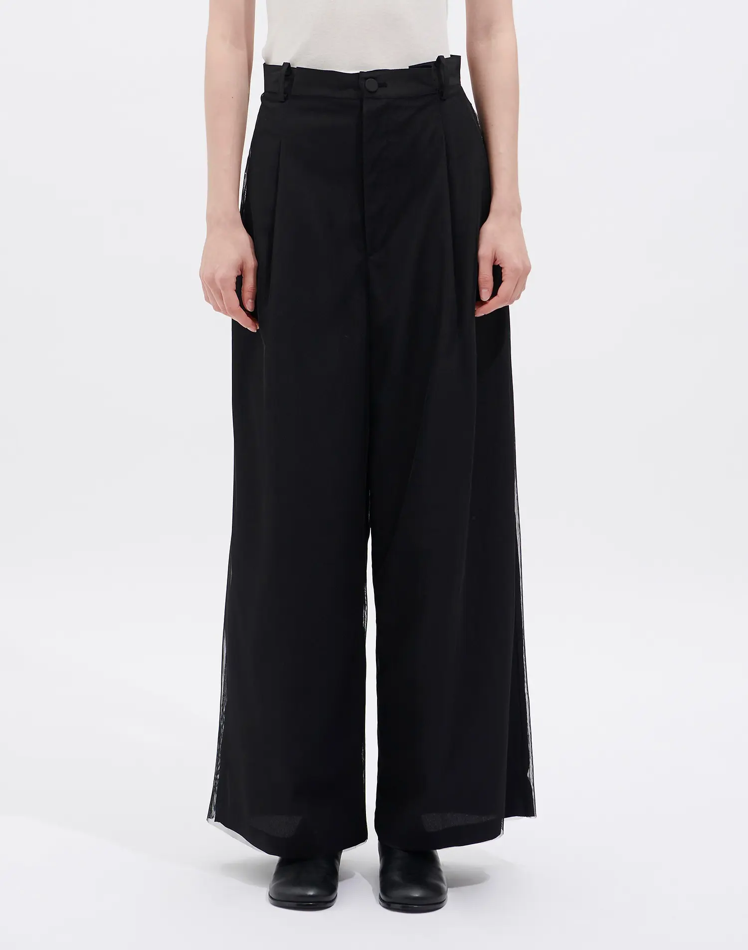 Mesh Layered Trouser (Black)
