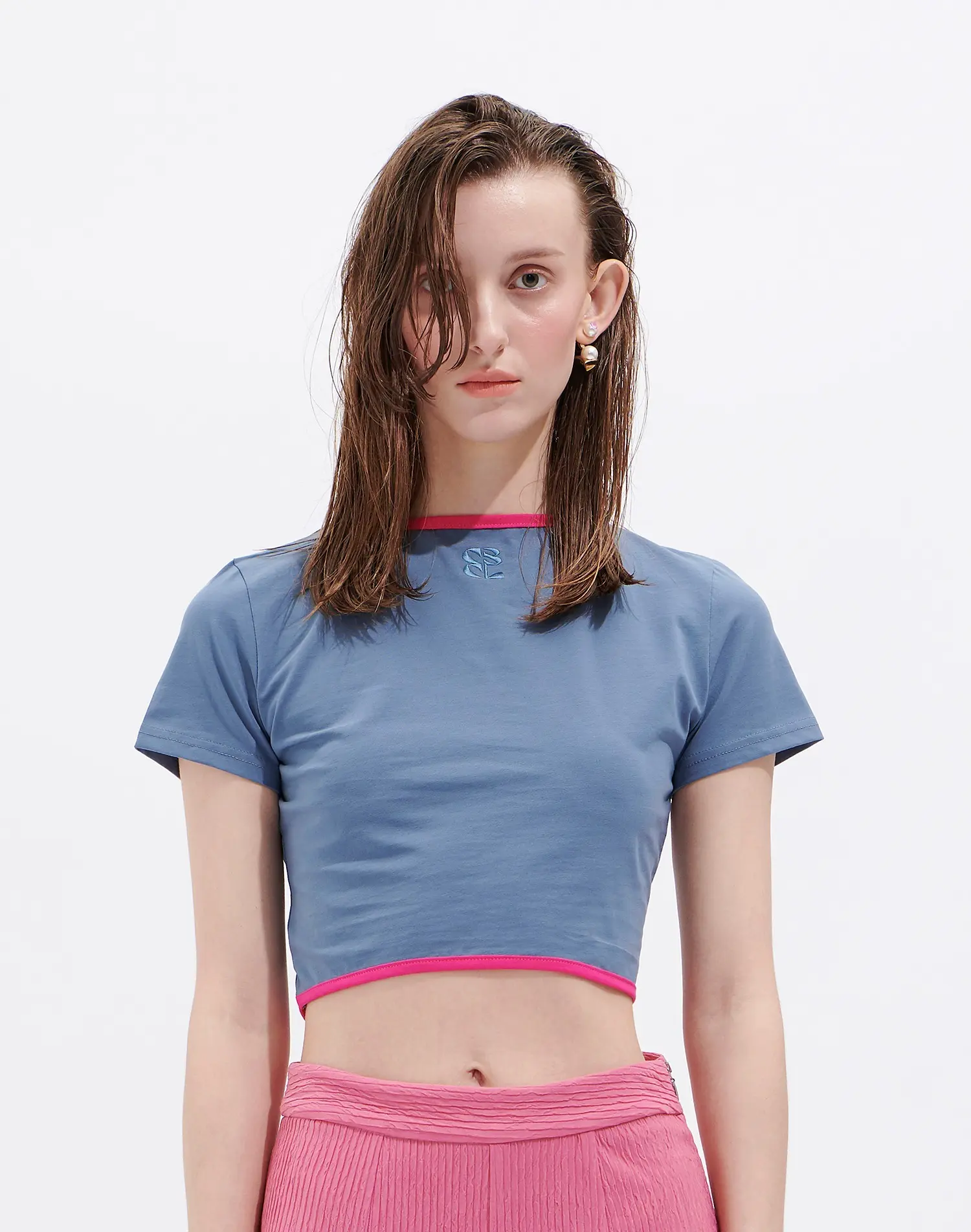 Binding T-Shirts (Blue / Pink)