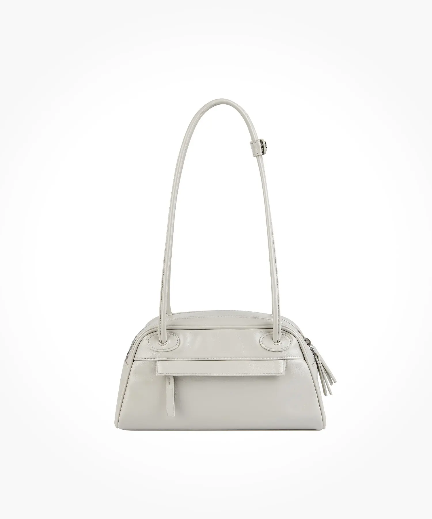 Two Zipper Bag Baguette (Creamy Oyster)