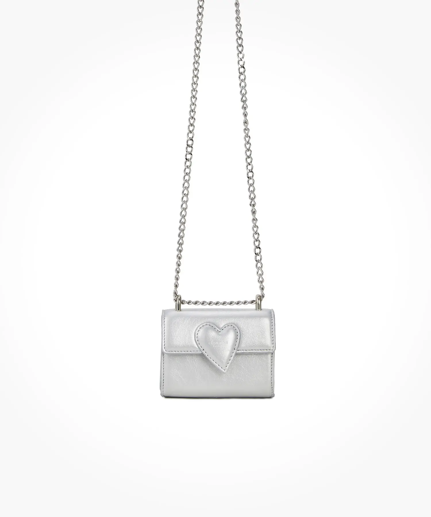 Twist Heart Micro Bag (Silver Glass)