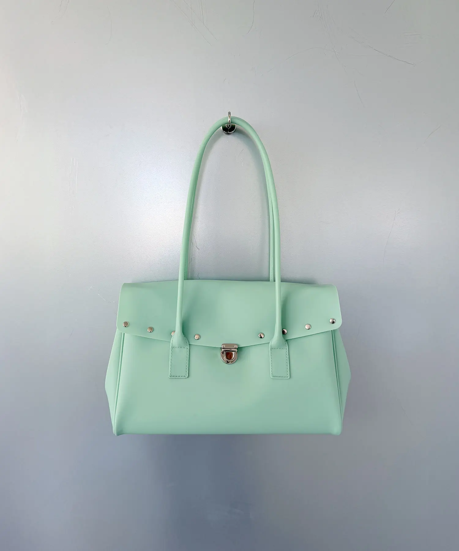 Stud Jelly Shoulder Bag (Mint)