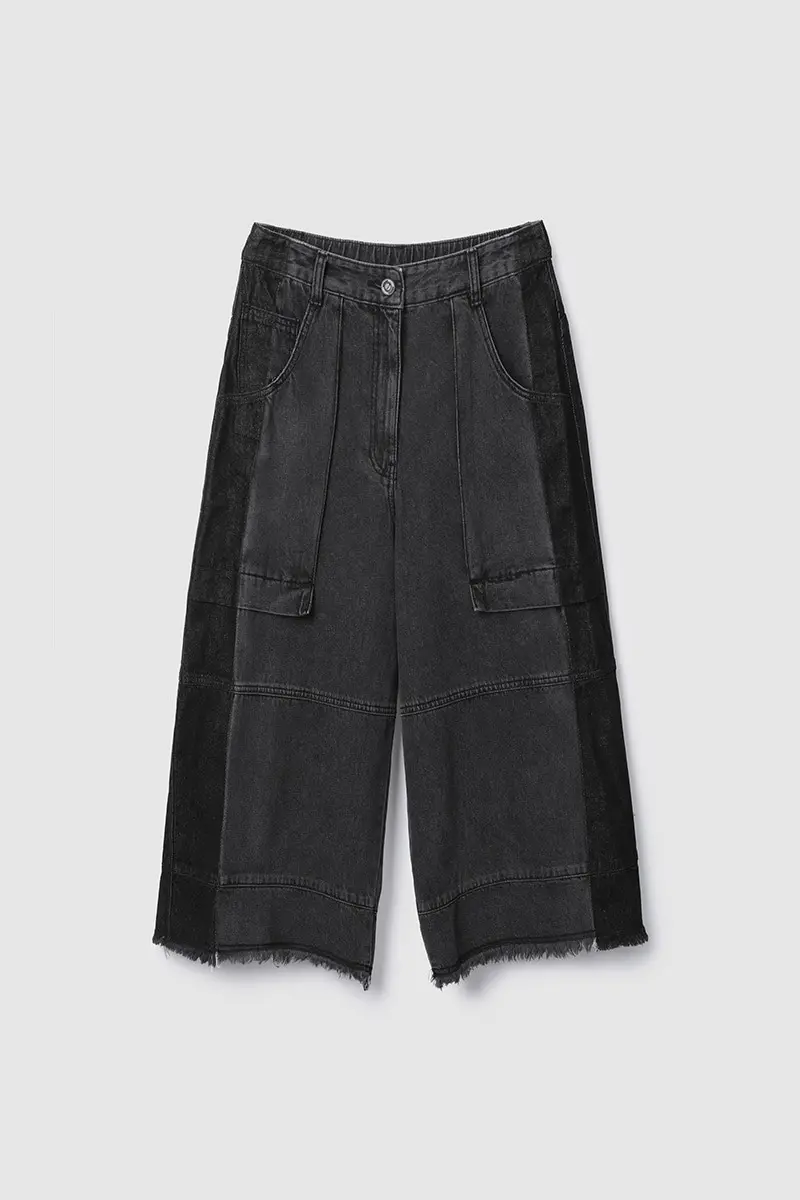 Bermuda Denim Pants Black