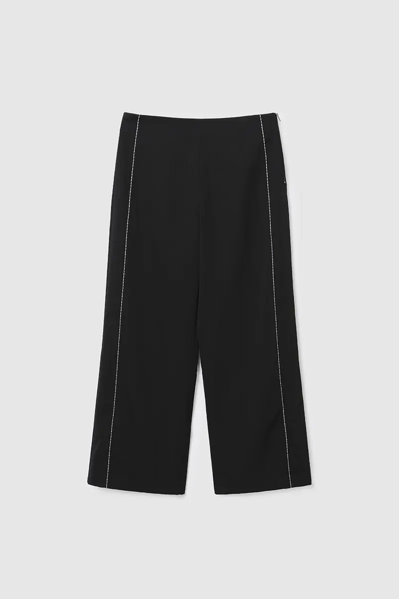 Stitch Point Pants Black
