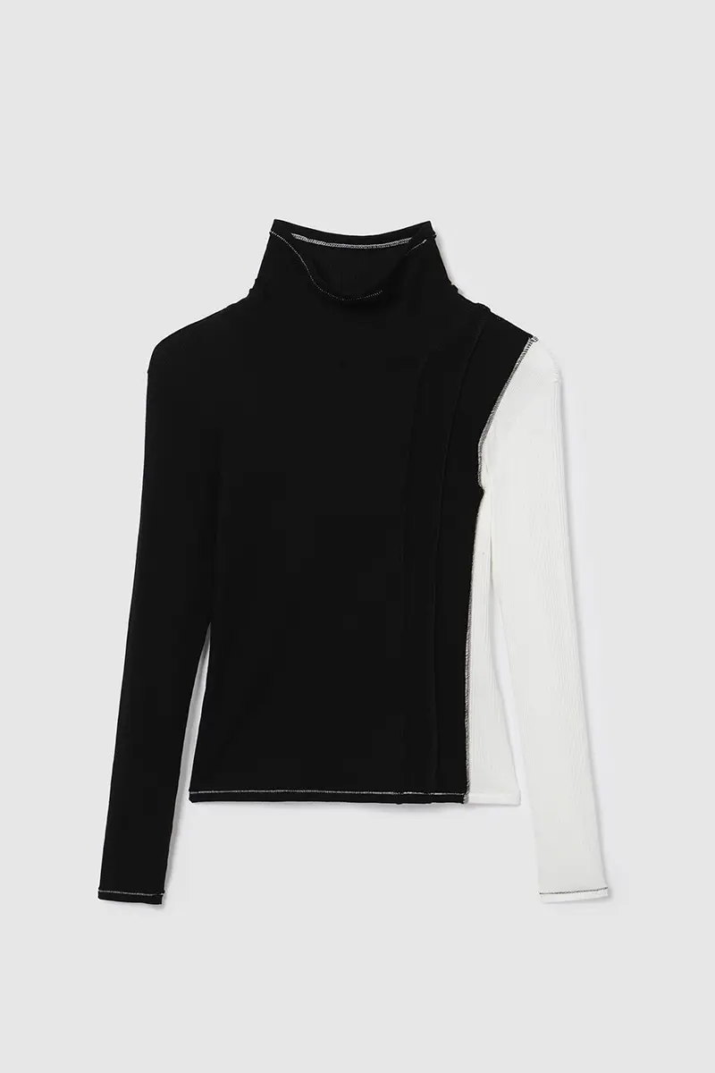 Stitch Point Slim Fit T-Shirts Black