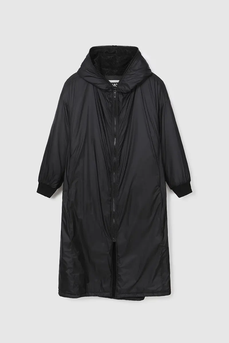 Brushed Lining Coat Black