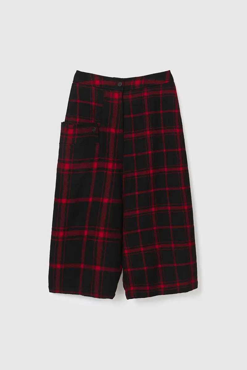 Fringe Detail Baggy Pants Red PT