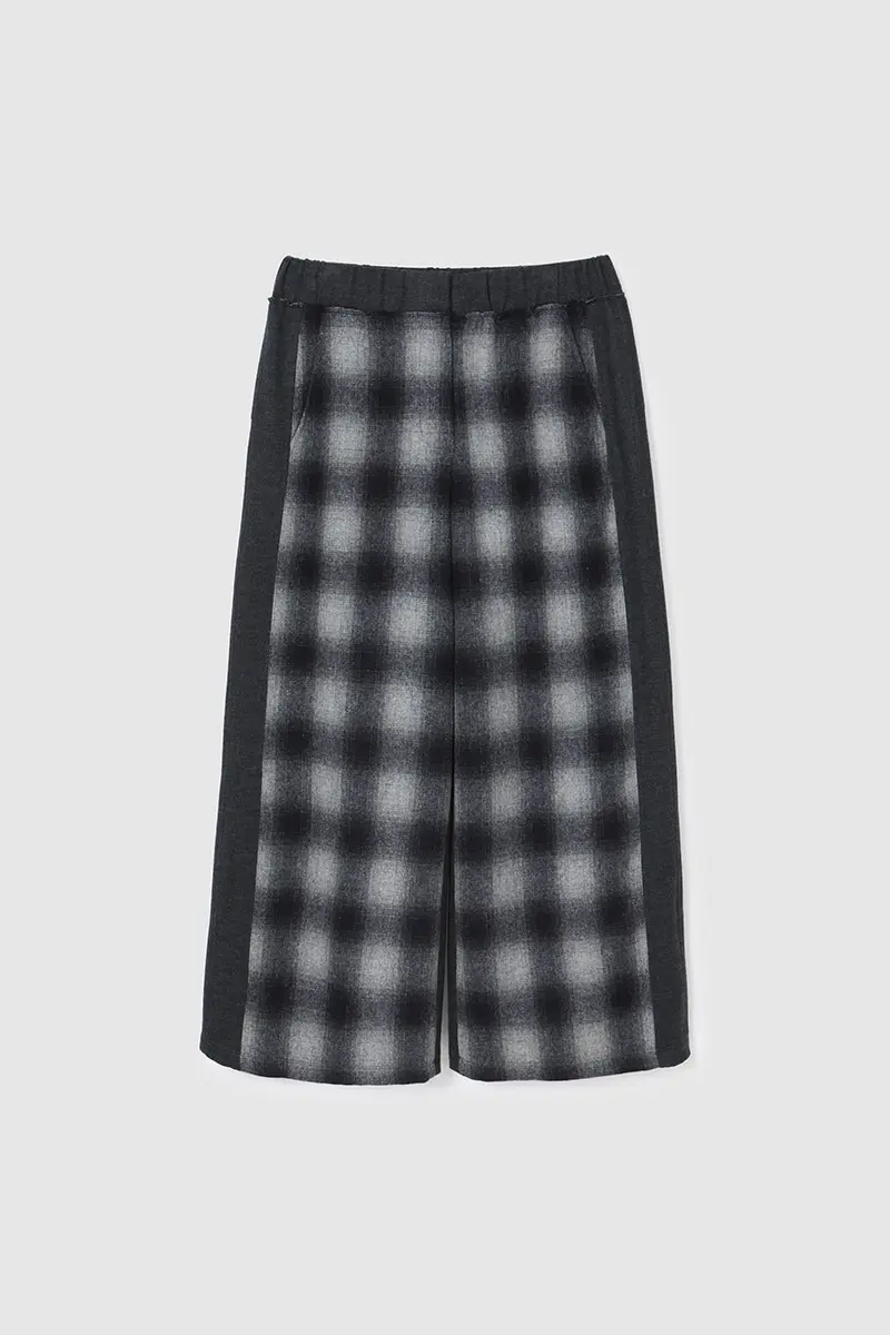 Check Block Wide Pants Grey PT