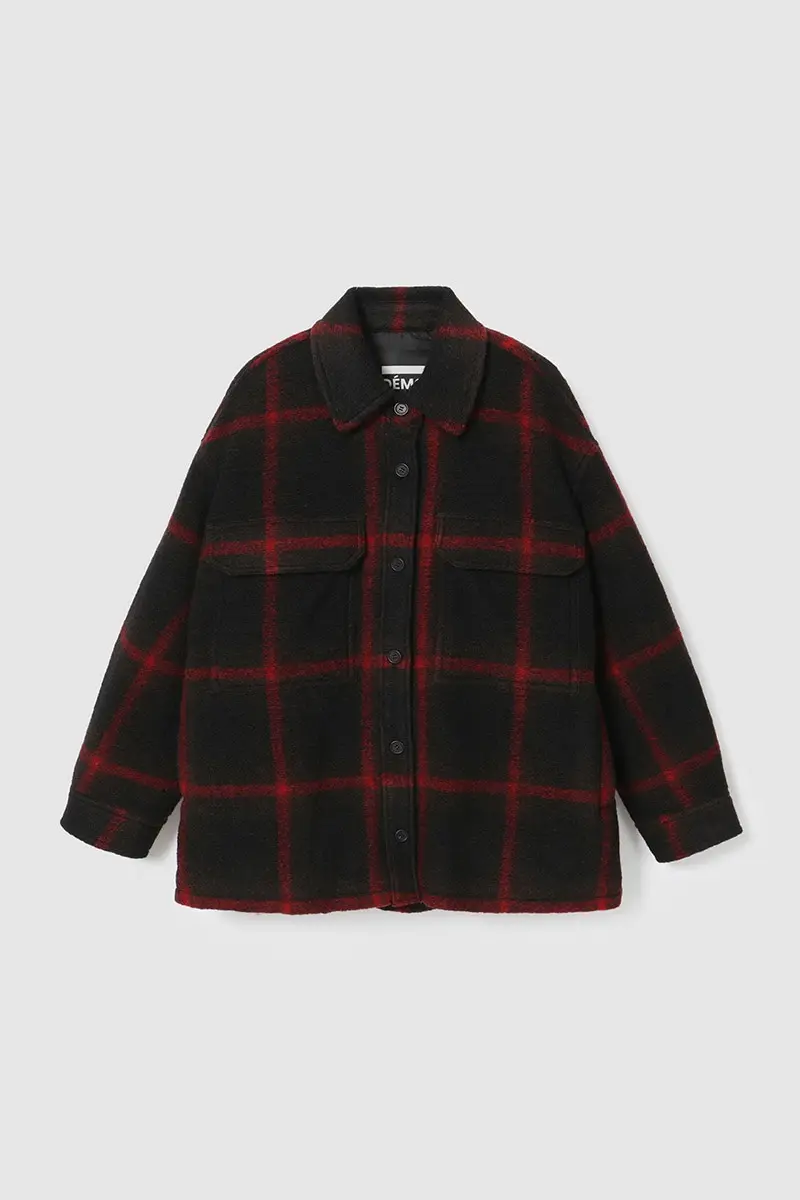 Oversize Check Blouse Red PT