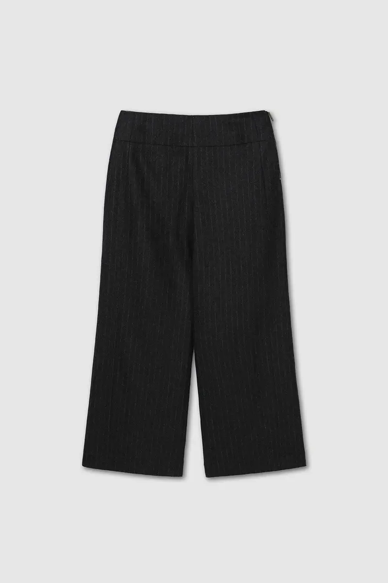 Stripe Pin Wide Pants Dark Grey PT