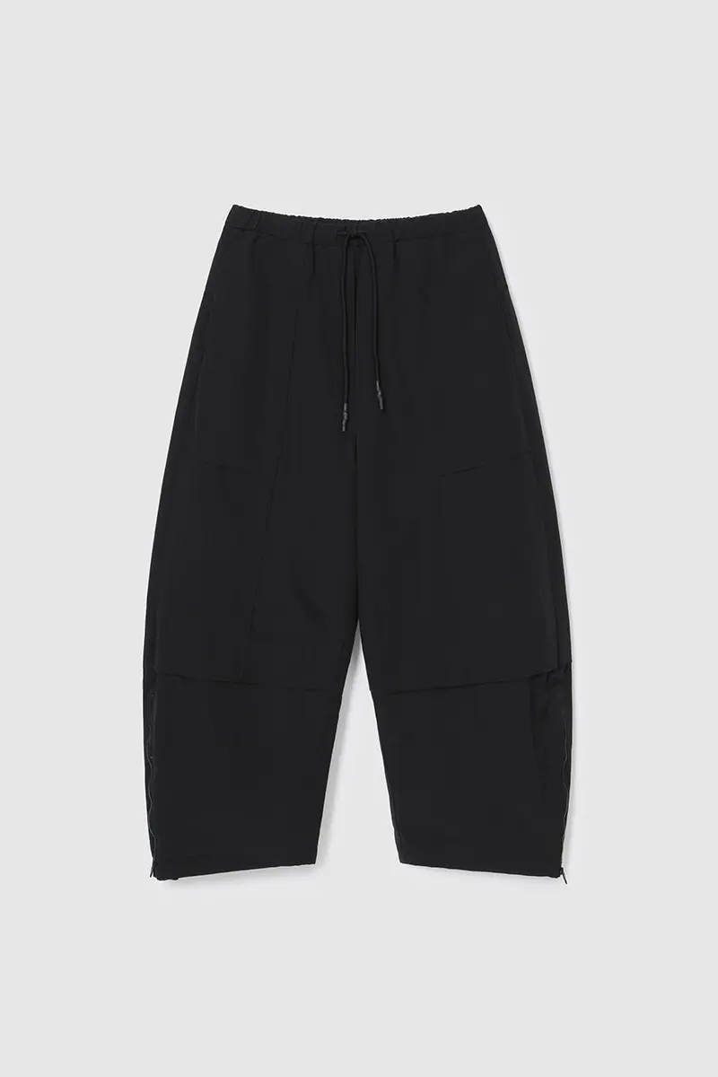 Draw String Wide Pants Black