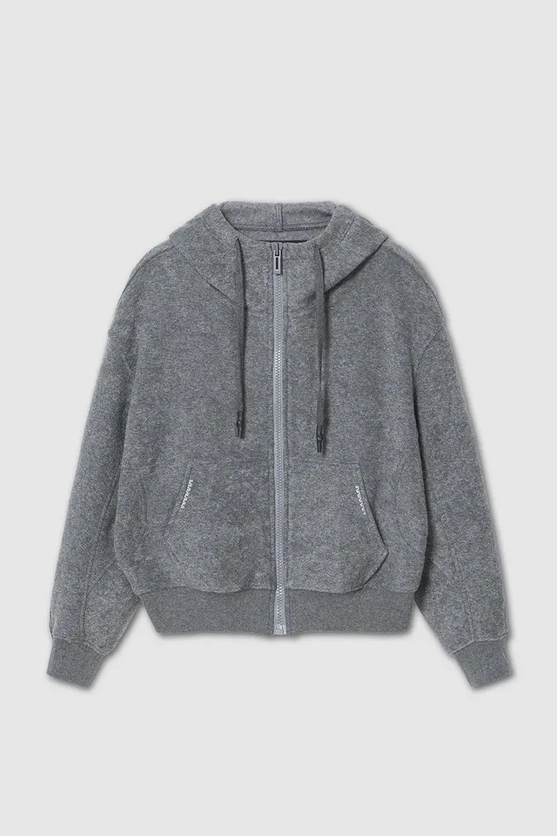 Flow Line Hood Zip-Up Dark Grey