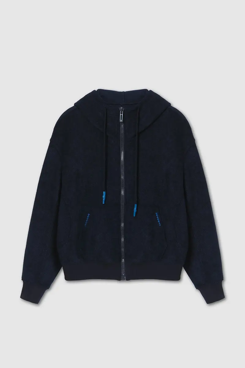 Flow Line Hood Zip-Up Navy