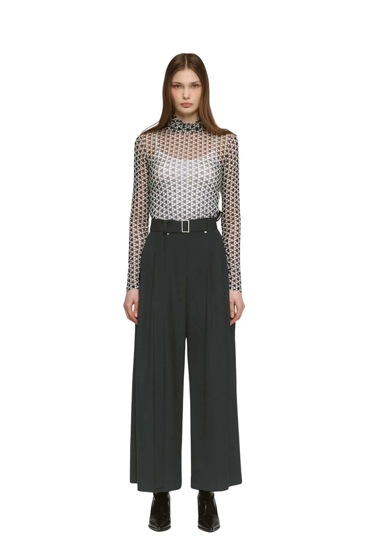 Pintuck Wide Pants (C) — 이미지 1